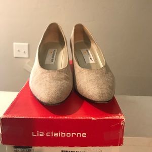 Liz Claiborne Linen Heels- Sz 8 1/2M